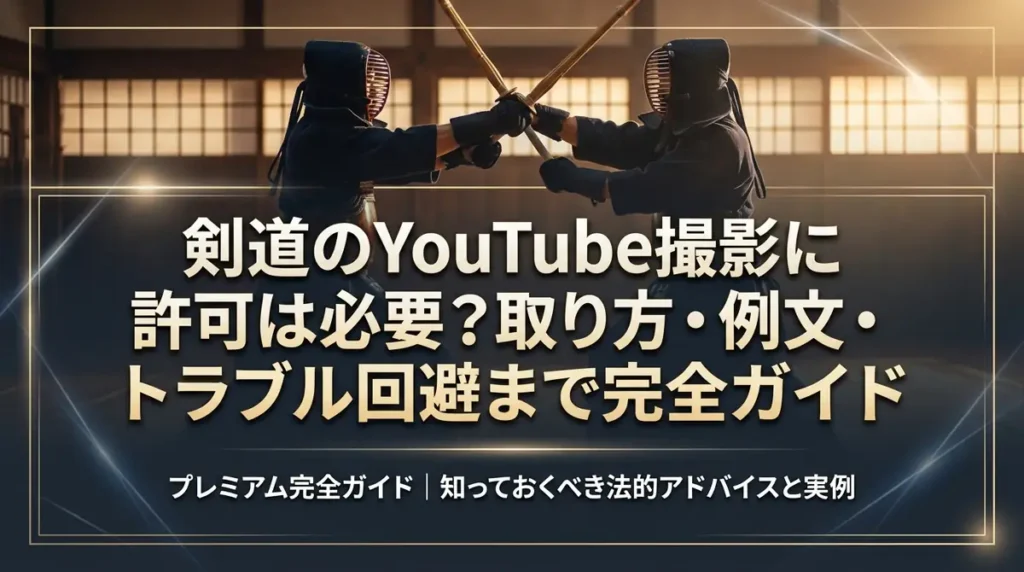 剣道のYouTube撮影に許可は必要？取り方・例文・トラブル回避まで完全ガイド