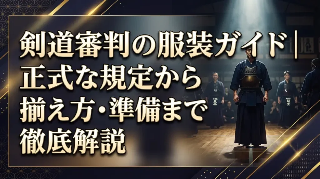 剣道審判の服装ガイド｜正式な規定から揃え方・準備まで徹底解説